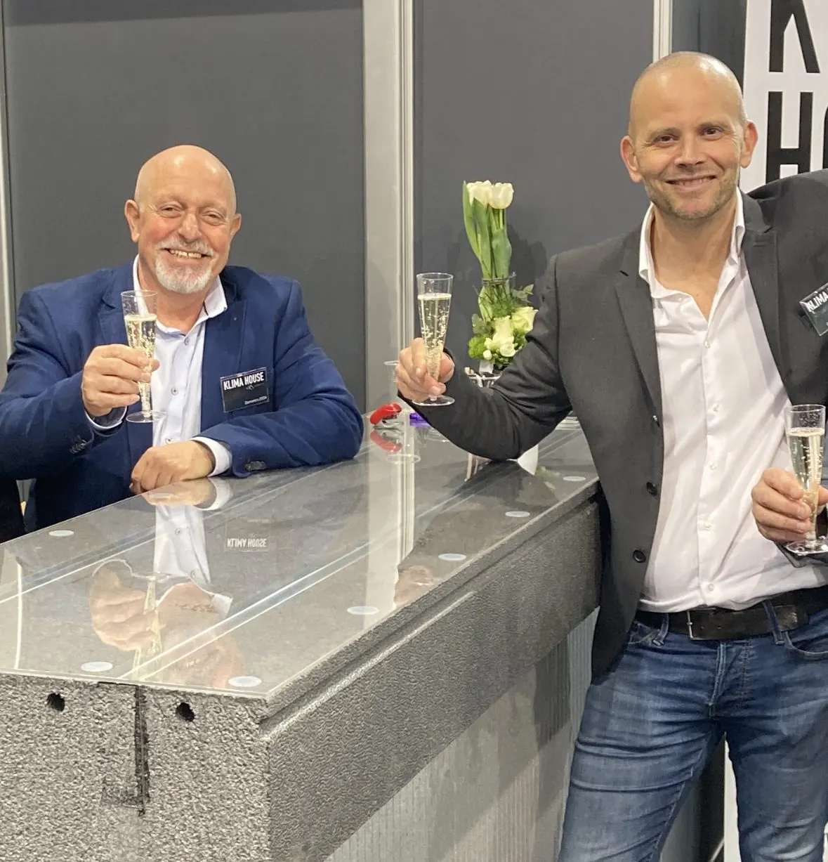Domenico Zoda et Christophe Castellano sur le stand Klima House
