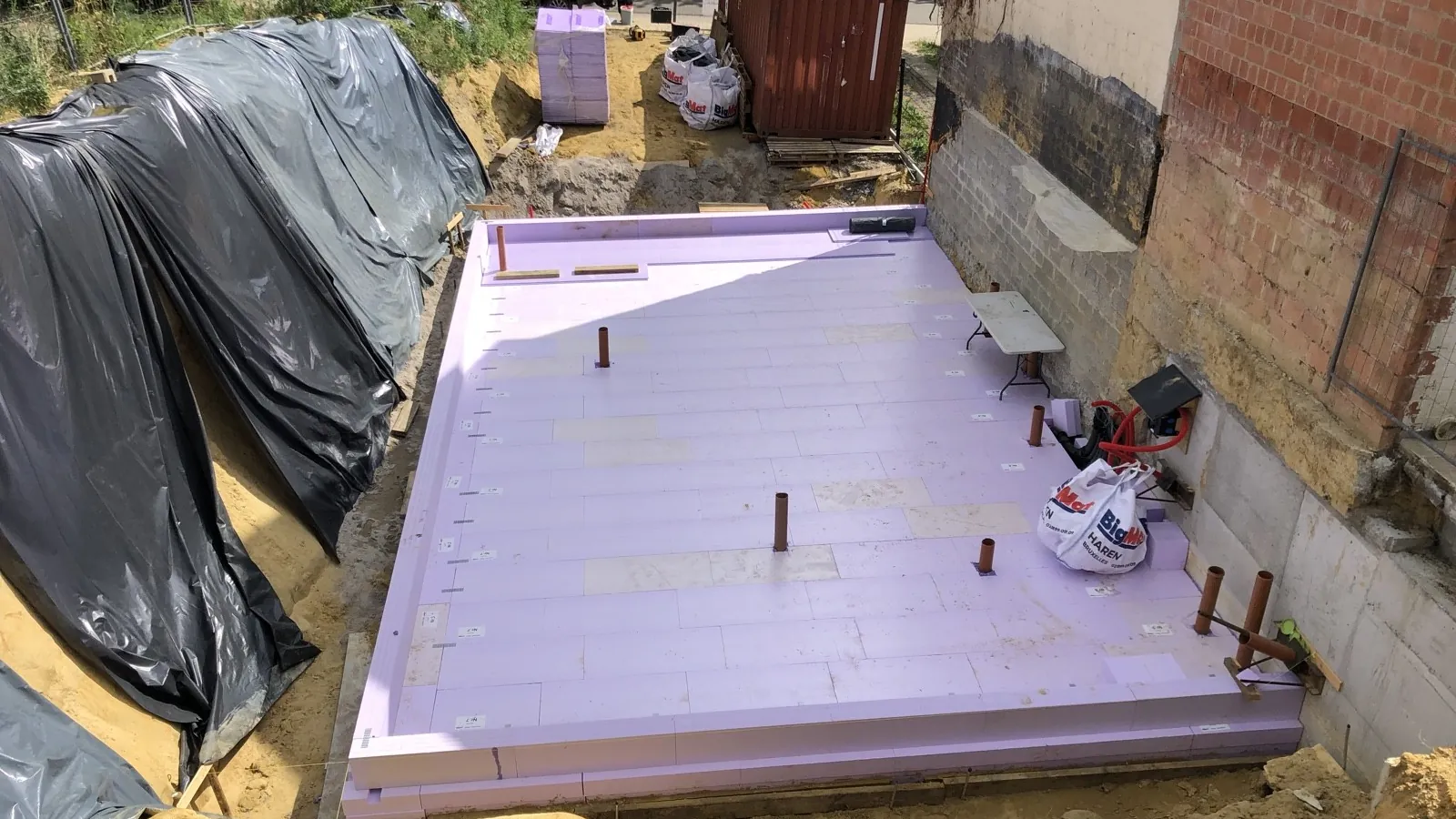 Pose des panneaux de surface