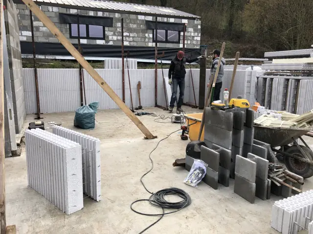 Malonne (Namur), photo de chantier 2