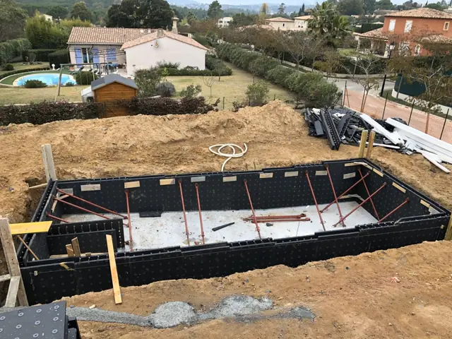 Mougins — villa contemporaine, photo de chantier 5
