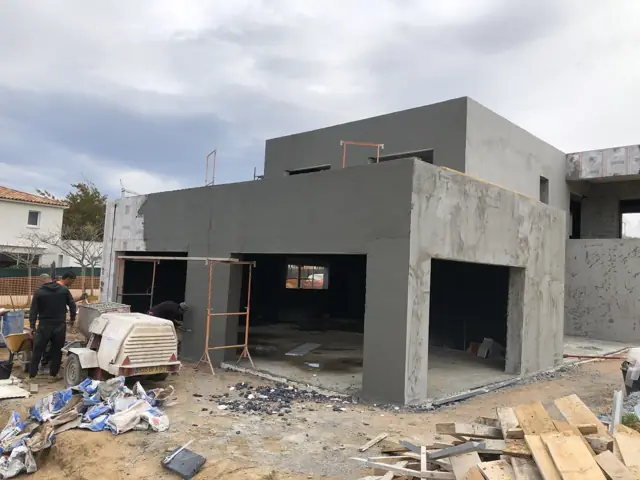 Mougins — villa contemporaine, photo de chantier 47