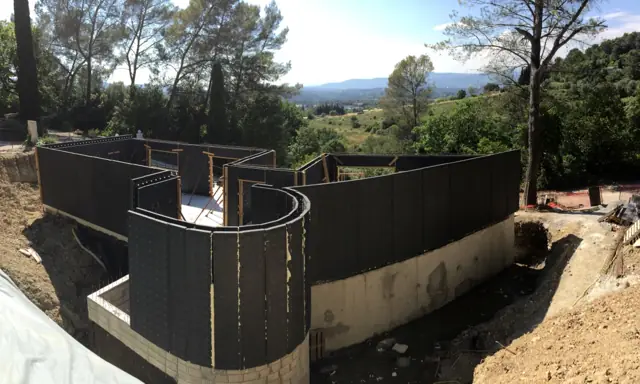 Mougins — villa à flanc de colline, photo de chantier 16