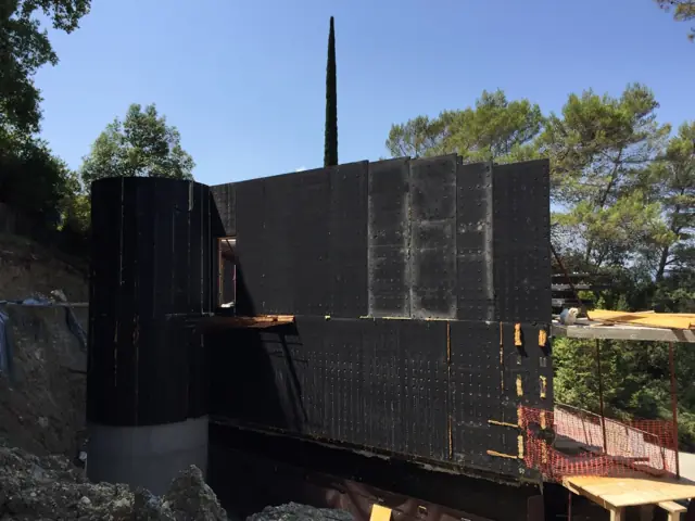 Mougins — villa à flanc de colline, photo de chantier 22