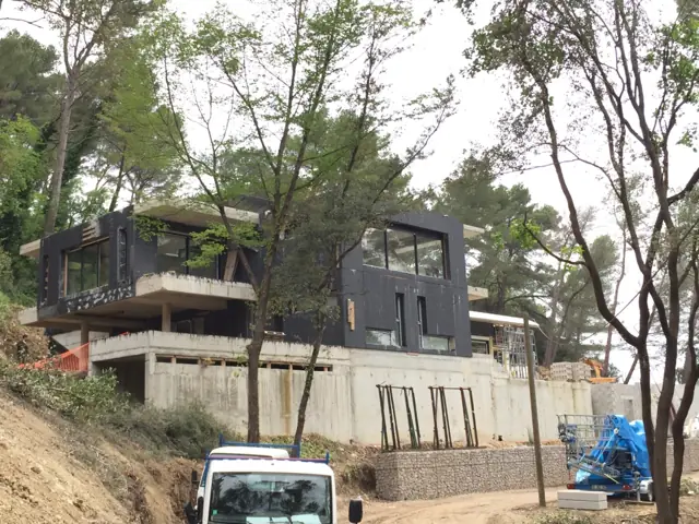 Mougins — villa à flanc de colline, photo de chantier 27