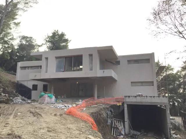 Mougins — villa à flanc de colline, photo de chantier 28