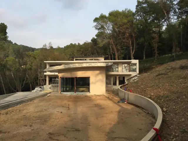 Mougins — villa à flanc de colline, photo de chantier 29