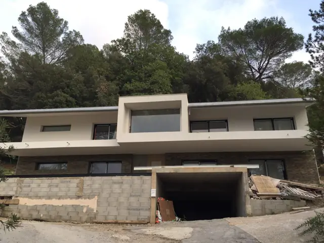 Mougins — villa à flanc de colline, photo de chantier 34