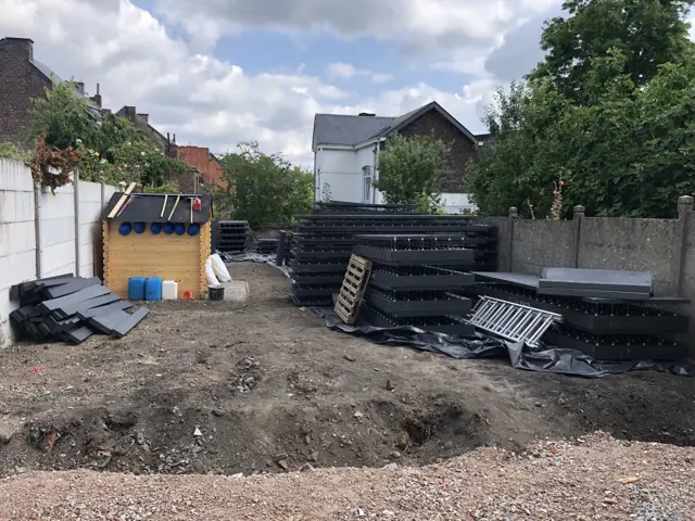 Namur — immeuble, photo de chantier 1