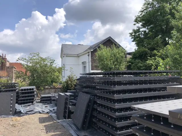 Namur — immeuble, photo de chantier 3