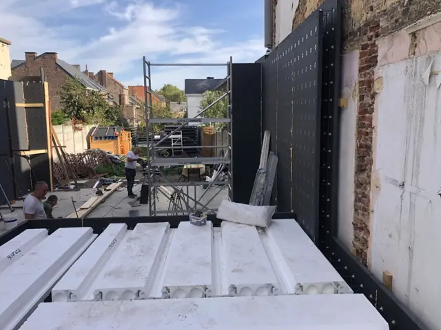 Namur — immeuble, photo de chantier 7