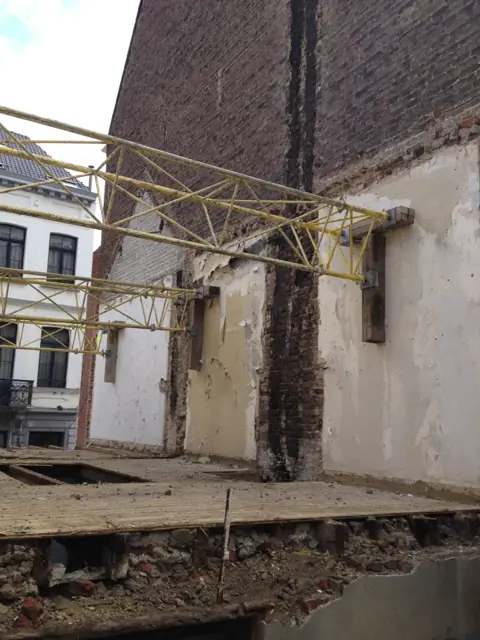 Bruxelles, rue Saint-Quentin, photo de chantier 2
