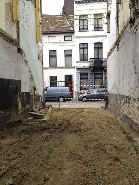 Bruxelles, rue Saint-Quentin, photo de chantier 3