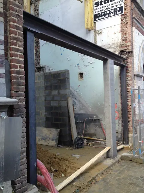 Bruxelles, rue Saint-Quentin, photo de chantier 5