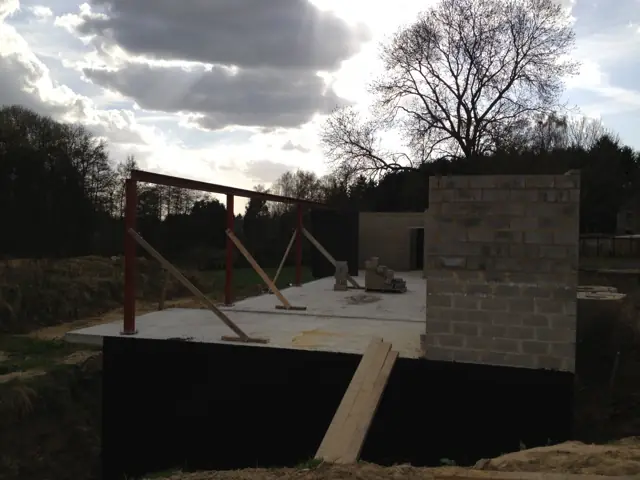 Temploux — maison contemporaine, photo de chantier 4
