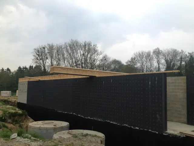 Temploux — maison contemporaine, photo de chantier 5