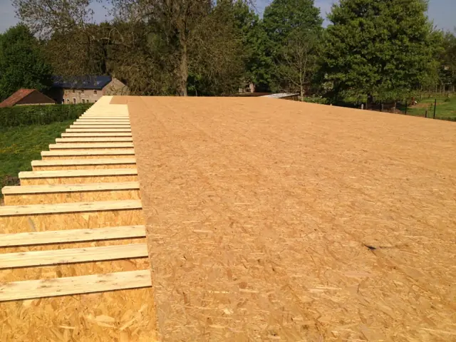 Temploux — maison contemporaine, photo de chantier 7