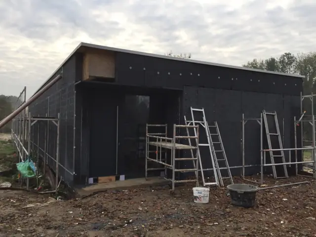 Temploux — maison contemporaine, photo de chantier 24