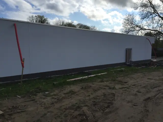 Temploux — maison contemporaine, photo de chantier 29