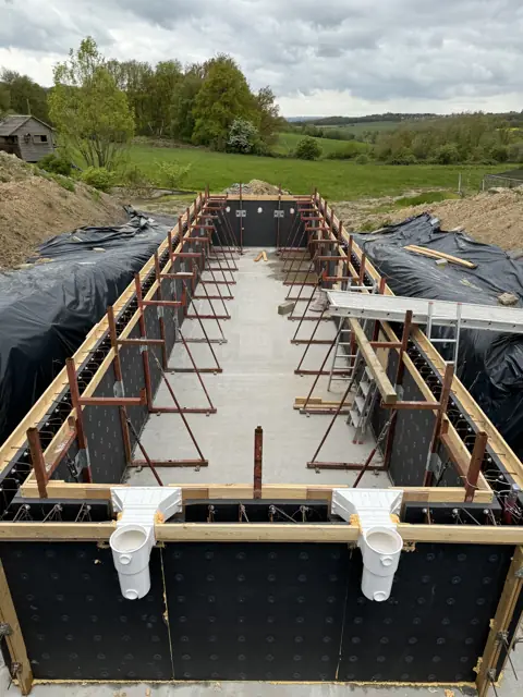 Temploux — piscine, photo de chantier 6