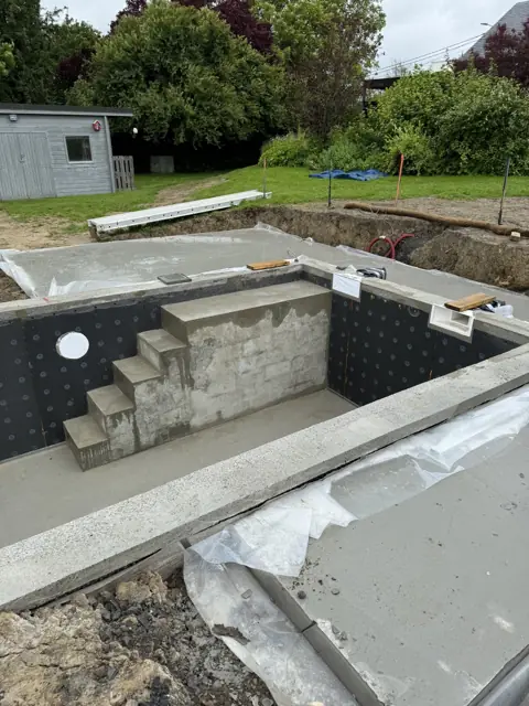 Temploux — piscine, photo de chantier 9
