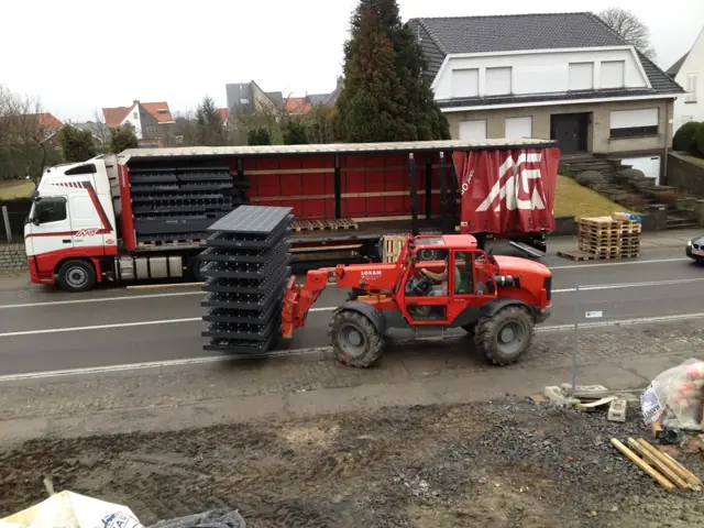 Wemmel — maison cubique, photo de chantier 1