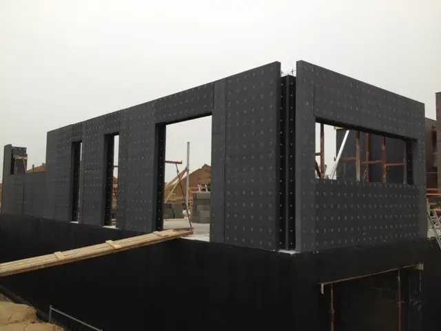 Wemmel — maison cubique, photo de chantier 5
