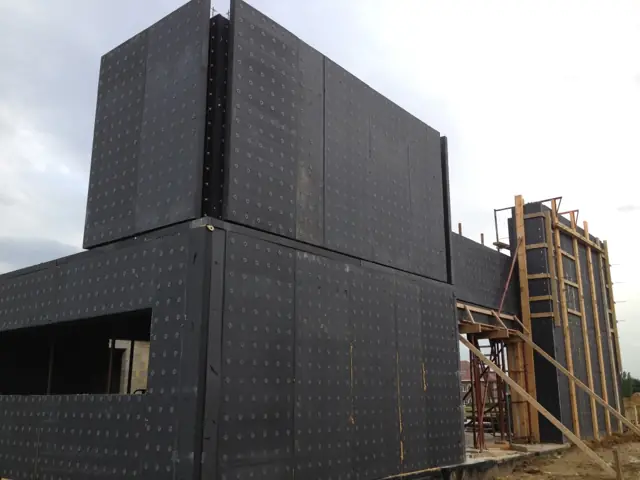 Wemmel — maison cubique, photo de chantier 10