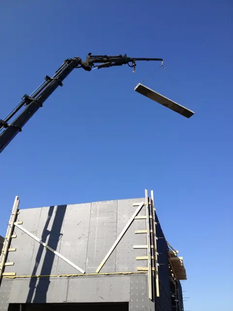 Wemmel — maison cubique, photo de chantier 15