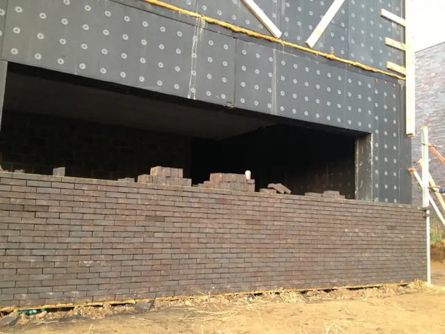 Wemmel — maison cubique, photo de chantier 25