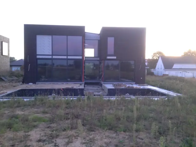 Wemmel — maison cubique, photo de chantier 29