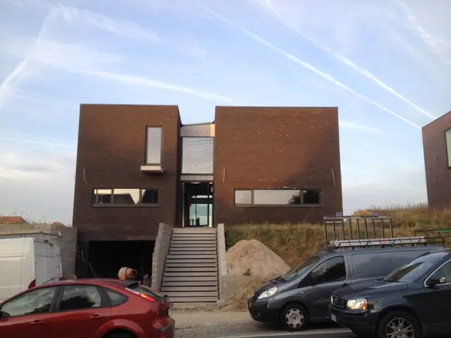 Wemmel — maison cubique, photo de chantier 30
