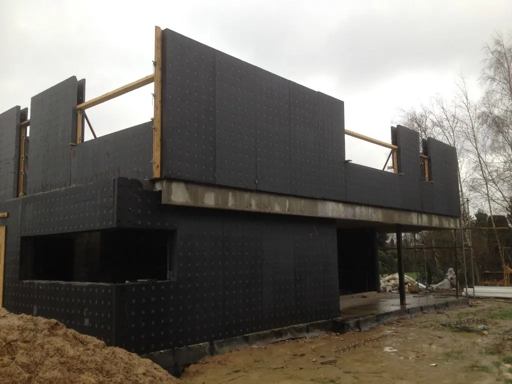Maison à Wemmel pendant le chantier